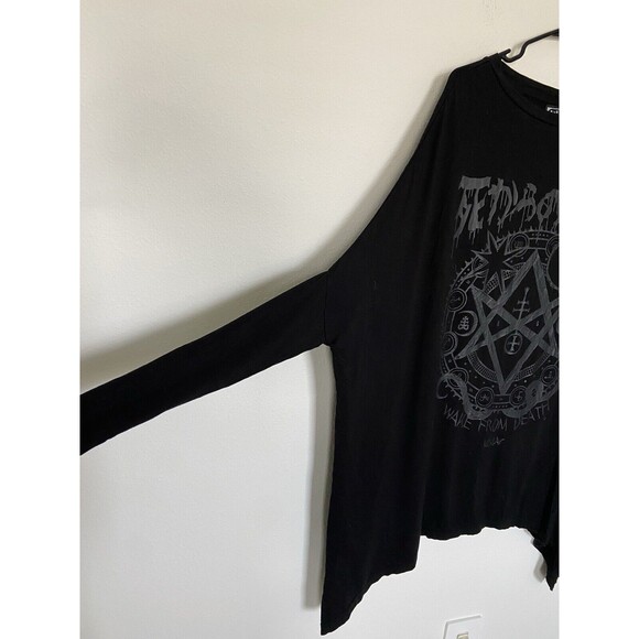Killstar Gothic Tunic Dress XS Black Womens Wake From Death Ritual Oversized Top - Picture 8 of 11